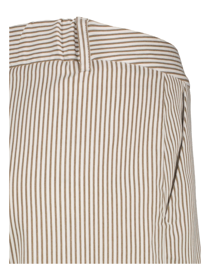 Beige wijde broek met bruine strepen Lenny Pants Lalotti