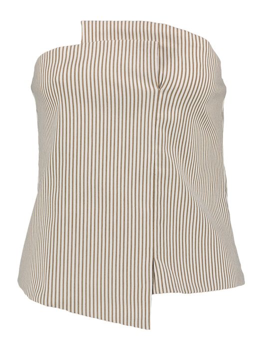 Beige bustier top met strepen Bibette Top Lalotti