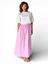 Witte bloes met elastisch mouwdetail Pomeline Lalotti 