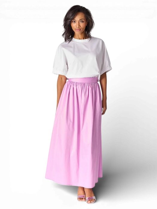 Witte bloes met elastisch mouwdetail Pomeline Lalotti