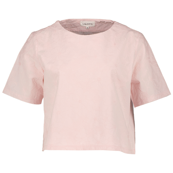 Rose bloes in bloemenkant Taira Top