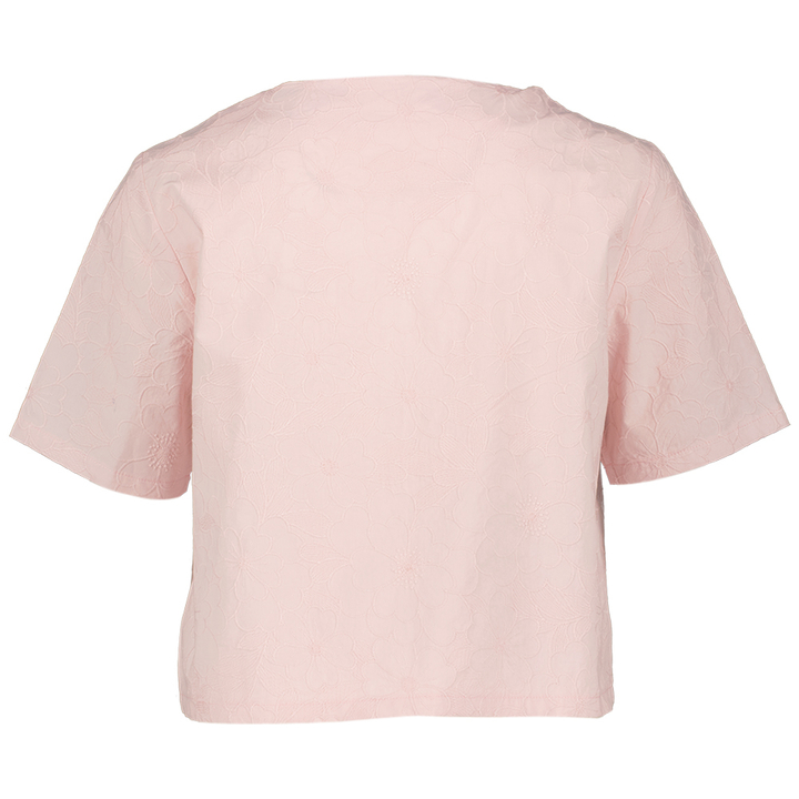 Rose bloes in bloemenkant Taira Top