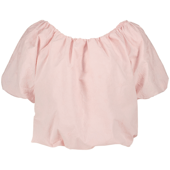 Rose bloes in bloemenkant met elastiek Adeline Blouse