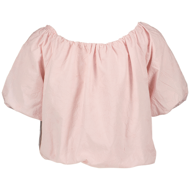 Rose bloes in bloemenkant met elastiek Adeline Blouse