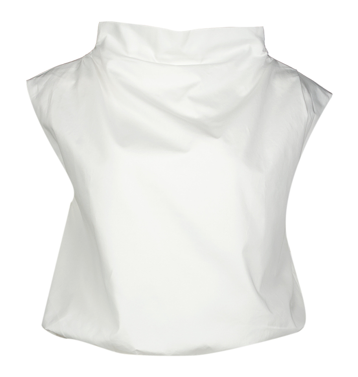 Witte top met gedrapeerde halslijn Raavi Lalotti