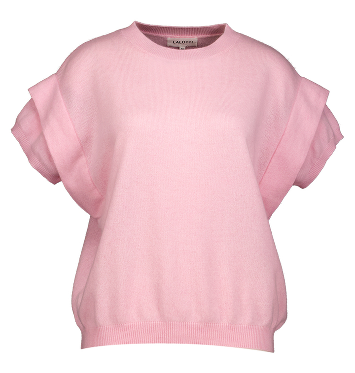 Roze pull met schouderdetail Mira Lalotti 