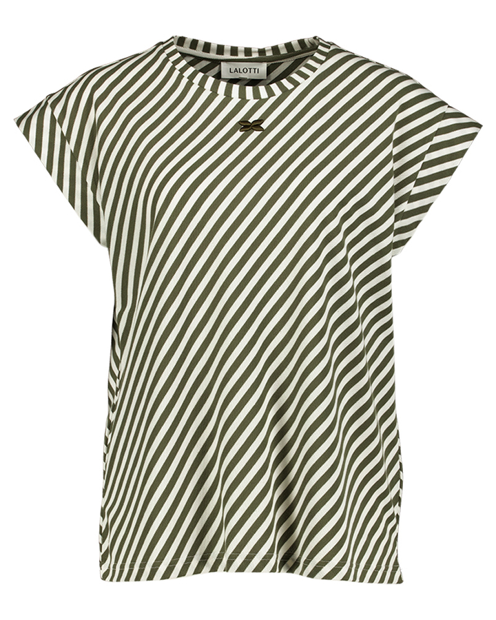 Groene gestreepte t-shirt Adele Lalotti 