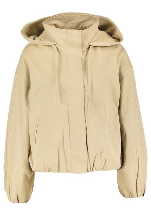 Beige korte jas met kap Cosmos Doudoun