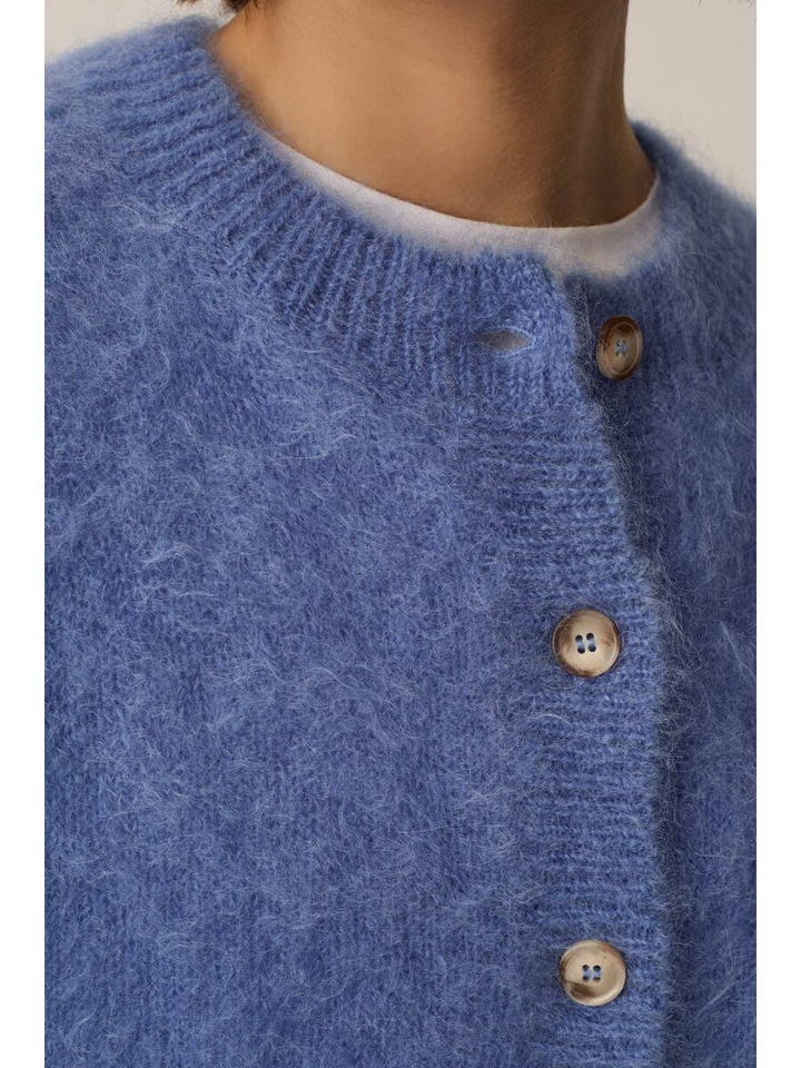 Blauwe cardigan zonder mouwen Alibaba Des Petits Hauts