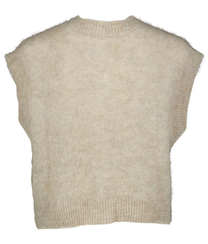 Beige cardigan zonder mouwen Alibaba Des Petits Hauts