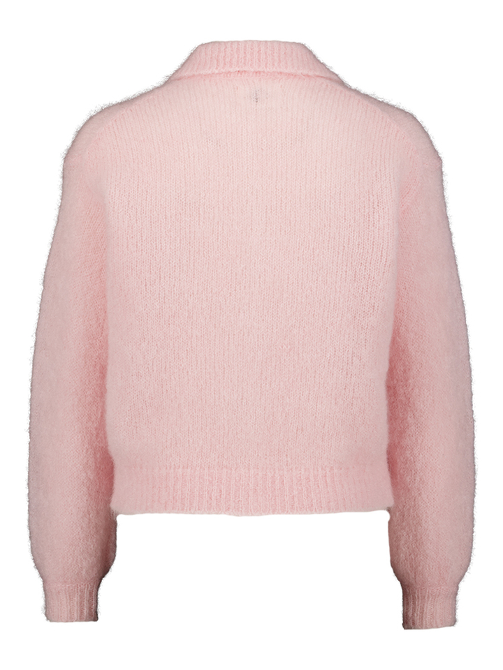 Roze cardigan met kraag Apolo Des Petits Hauts