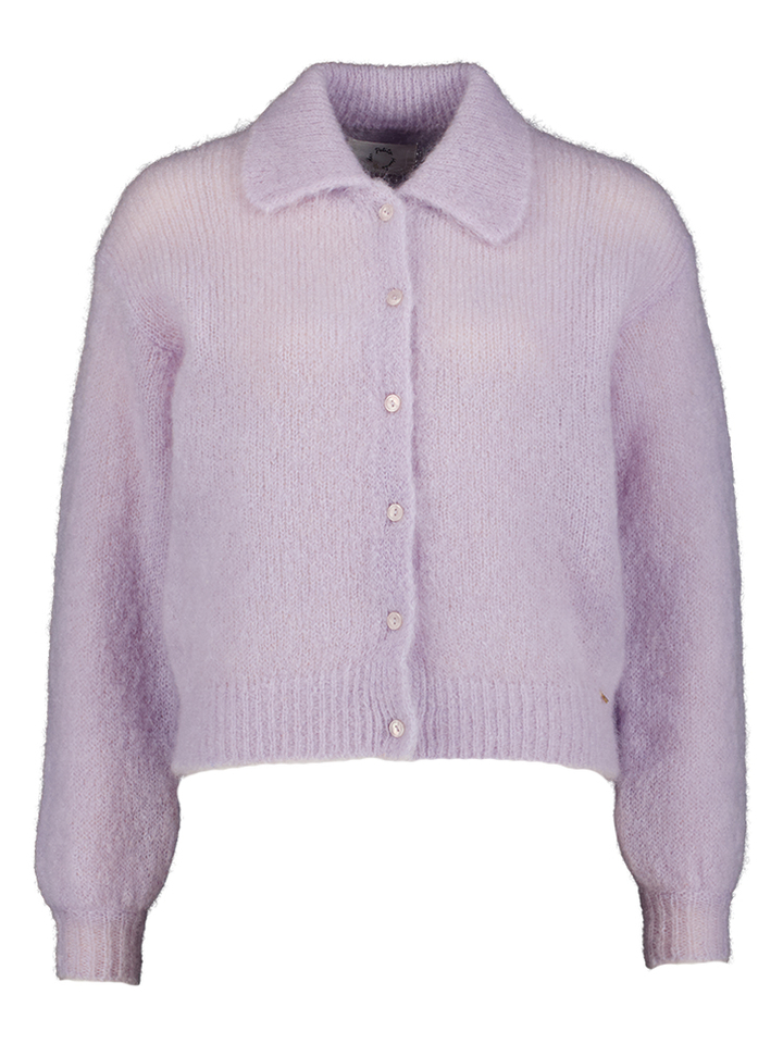 Lila gilet met knopen Alpolo Des Petits Hauts