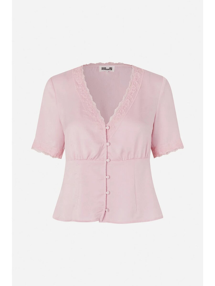 Roze blouse met kanten detail Melonie Baum Und Pferdgarten 