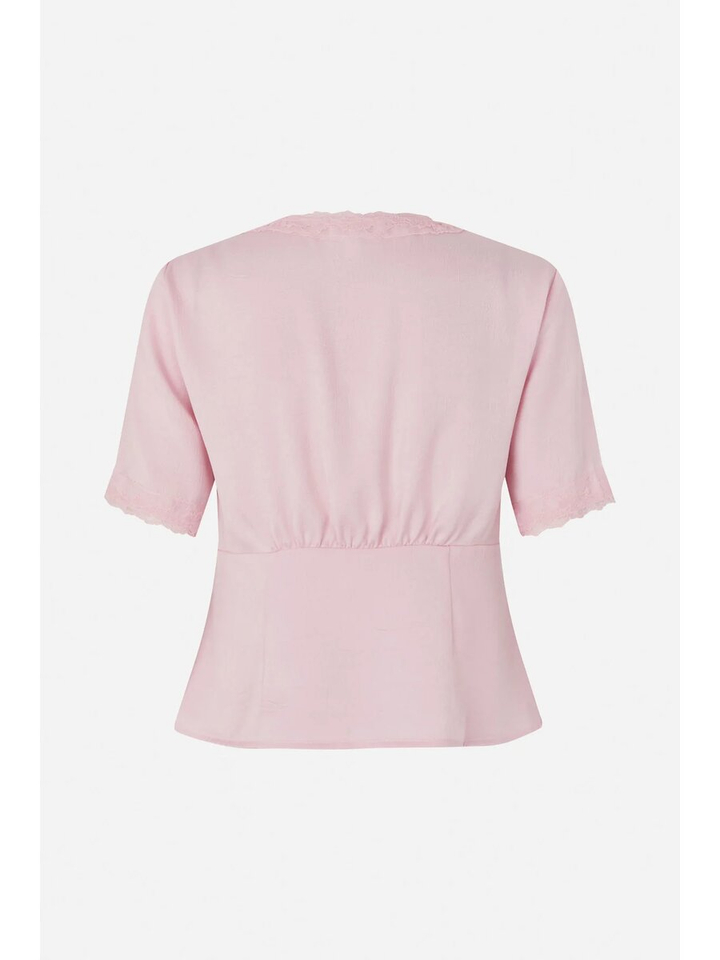 Roze blouse met kanten detail Melonie Baum Und Pferdgarten 
