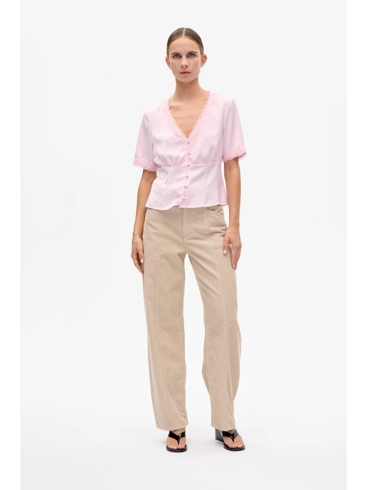 Roze blouse met kanten detail Melonie Baum Und Pferdgarten 