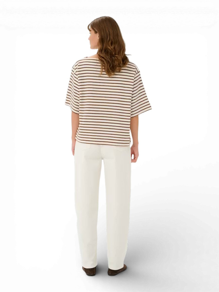 Beige gestreepte sweatshirt Ingina Soaked In Luxury 