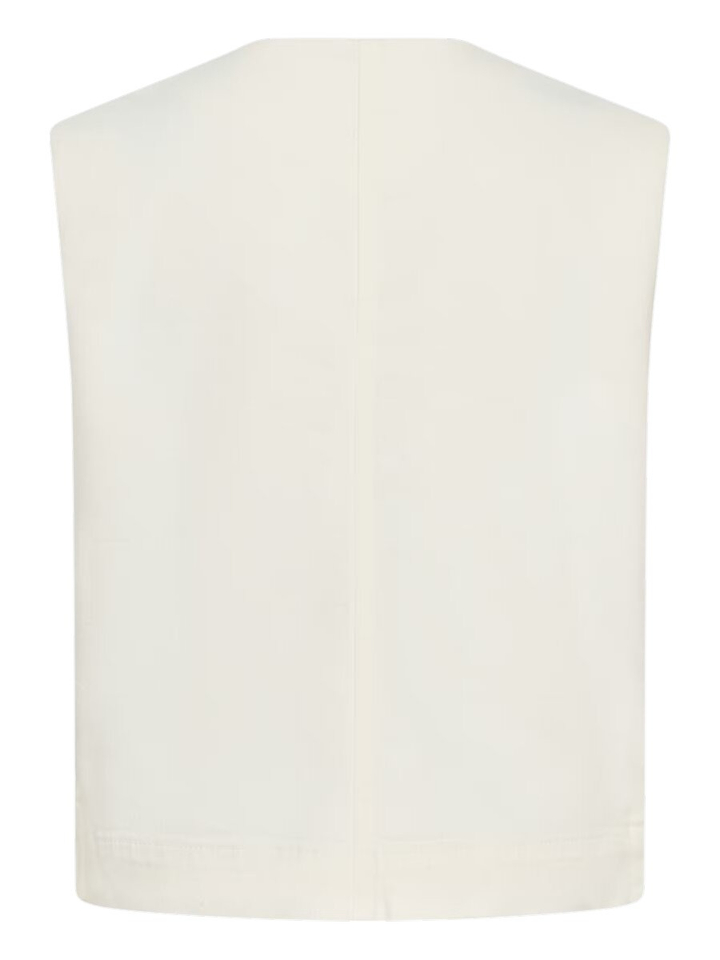 Witte cardigan Rina Waistcoat Soaked In Luxury
