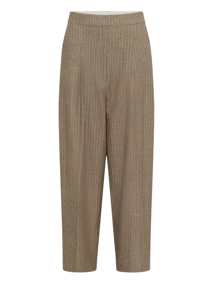 Bruine gestreepte broek Ginerva Pants Soaked