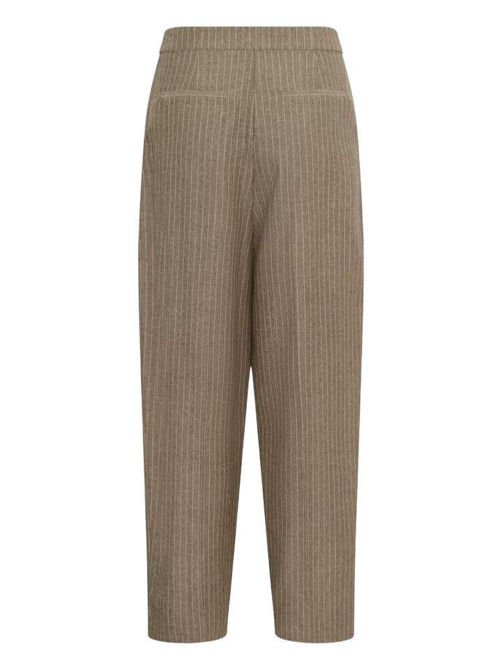 Bruine gestreepte broek Ginerva Pants Soaked