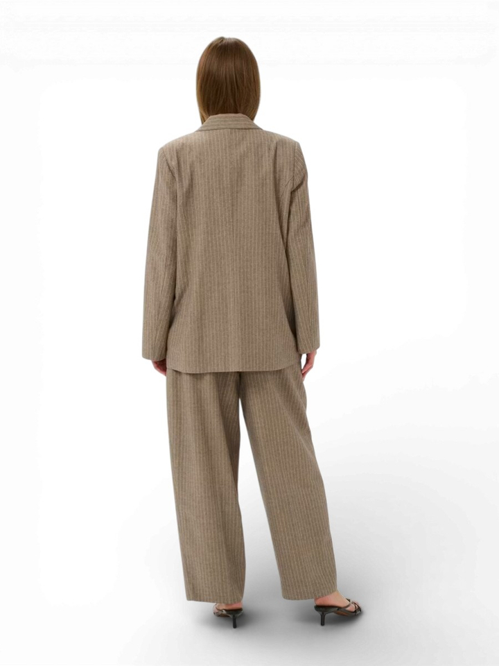 Bruine gestreepte broek Ginerva Pants Soaked