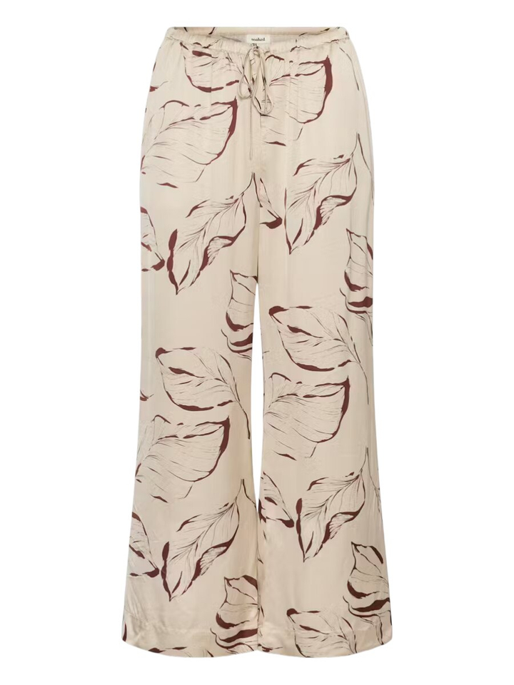 Beige broek met print Clero Pants Soaked