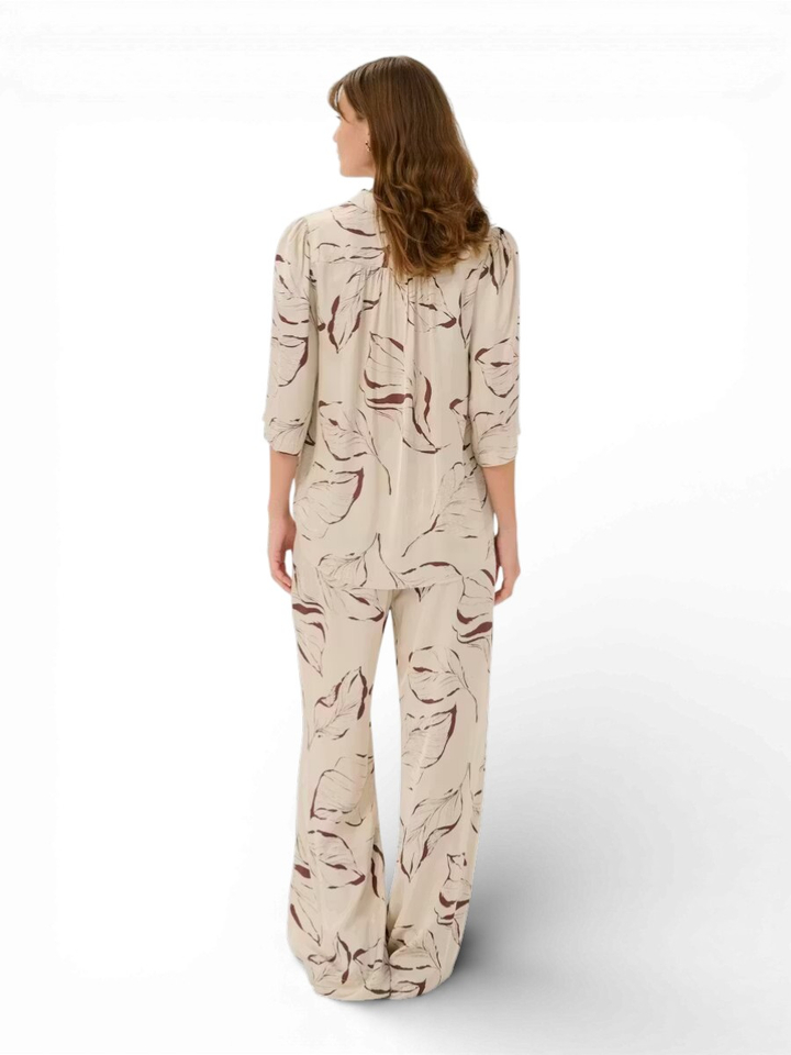 Beige broek met print Clero Pants Soaked