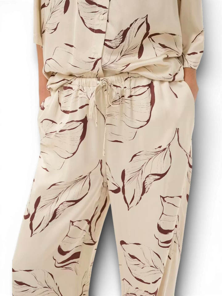 Beige broek met print Clero Pants Soaked