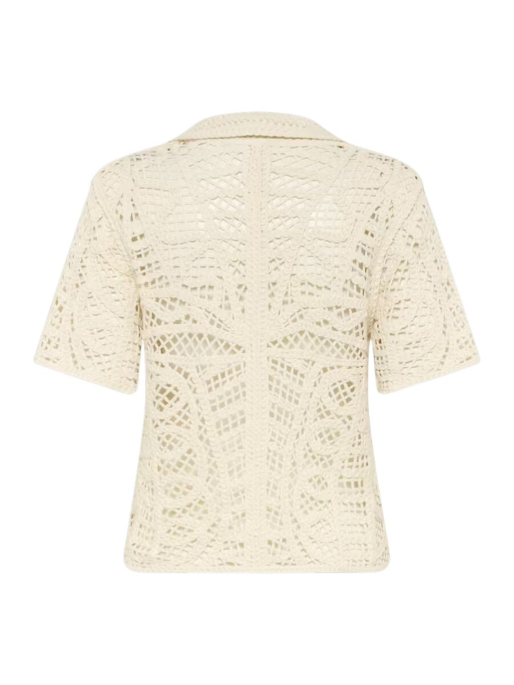 Ecru gehaakte pull Anamy Polo Soaked In Luxery