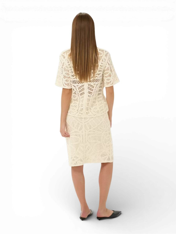 Ecru gehaakte pull Anamy Polo Soaked In Luxery