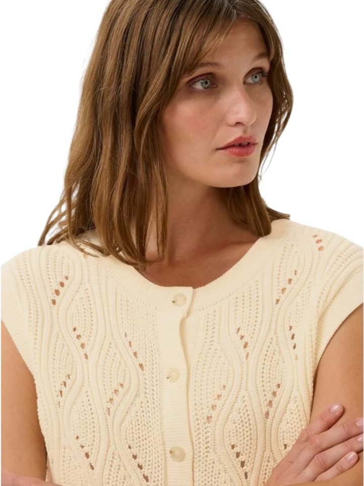 Ecru mouwloze gilet Rava Nanna Vest Soaked In Luxery