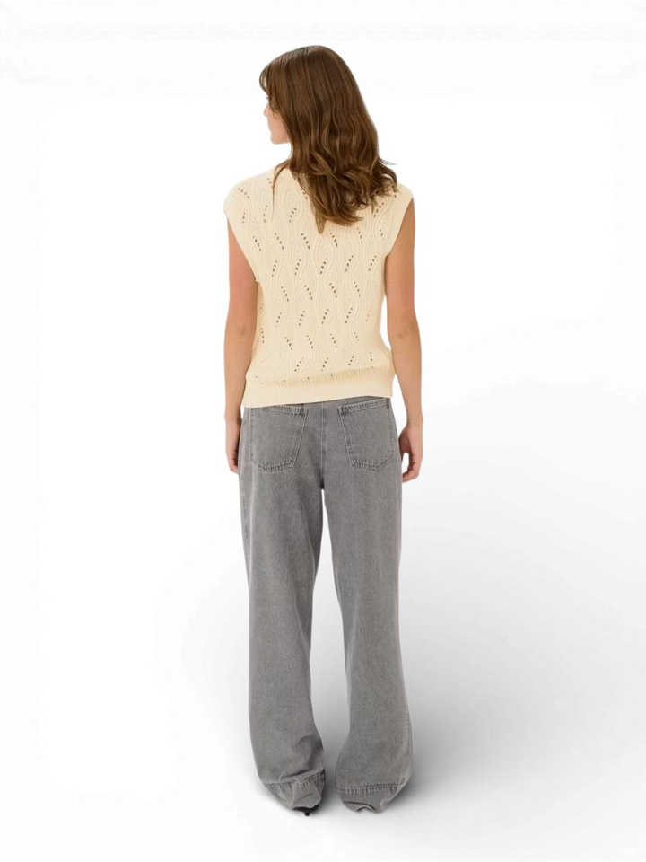 Ecru mouwloze gilet Rava Nanna Vest Soaked In Luxery