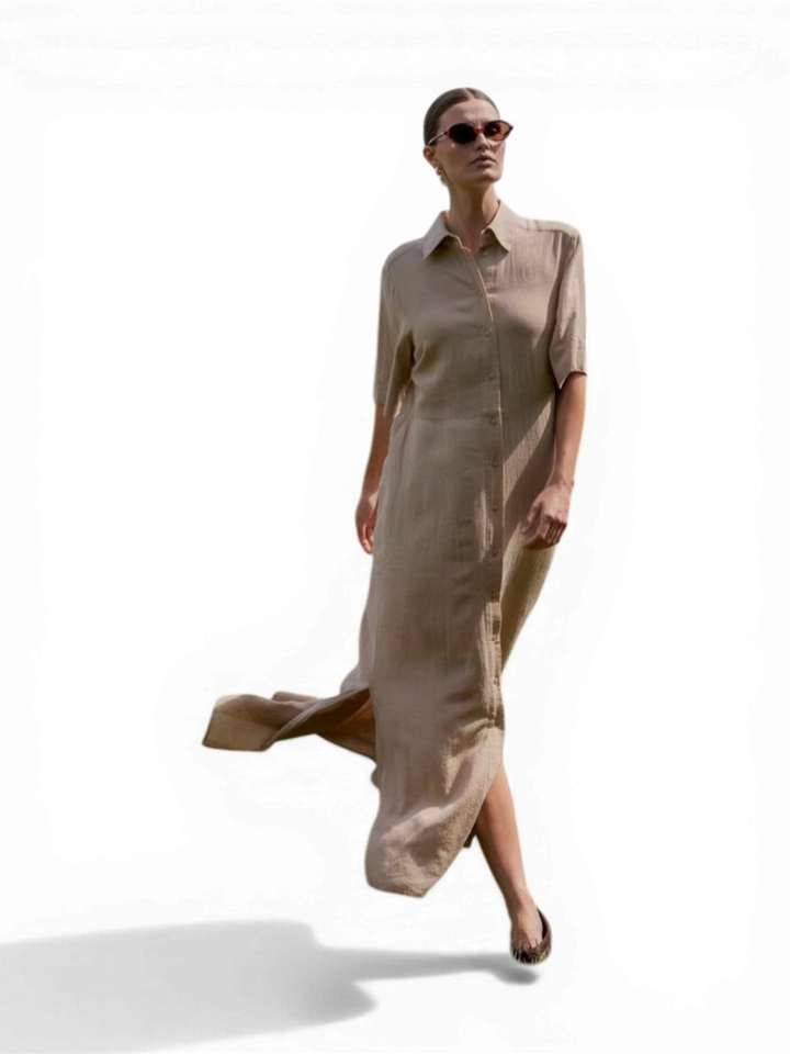 Beige maxi jurk Aria Soaked in Luxury 