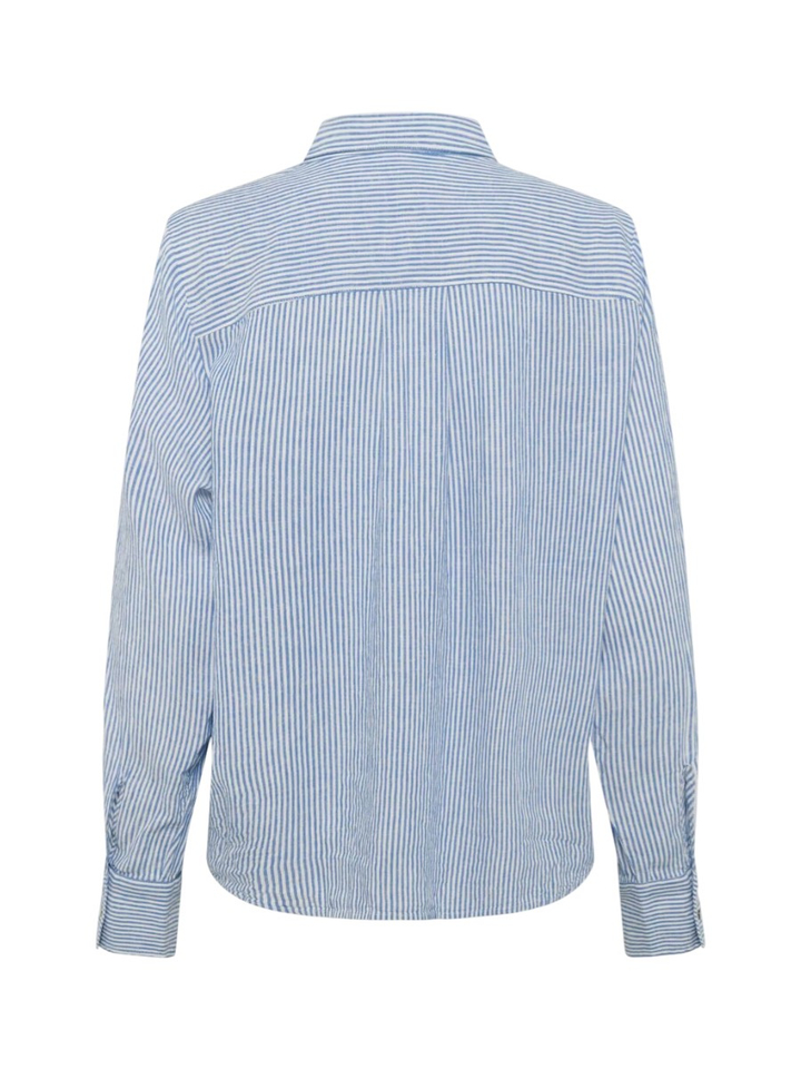 Blauwe gestreepte blouse Aria Shirt Soaked 