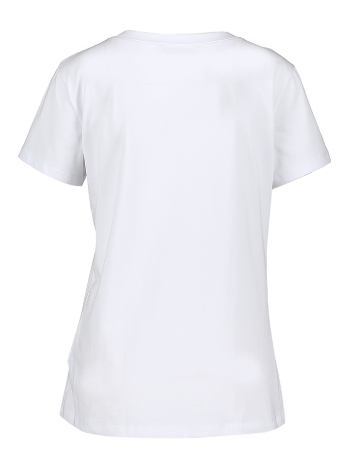 Witte T-shirt met glitter detail Rinascimento