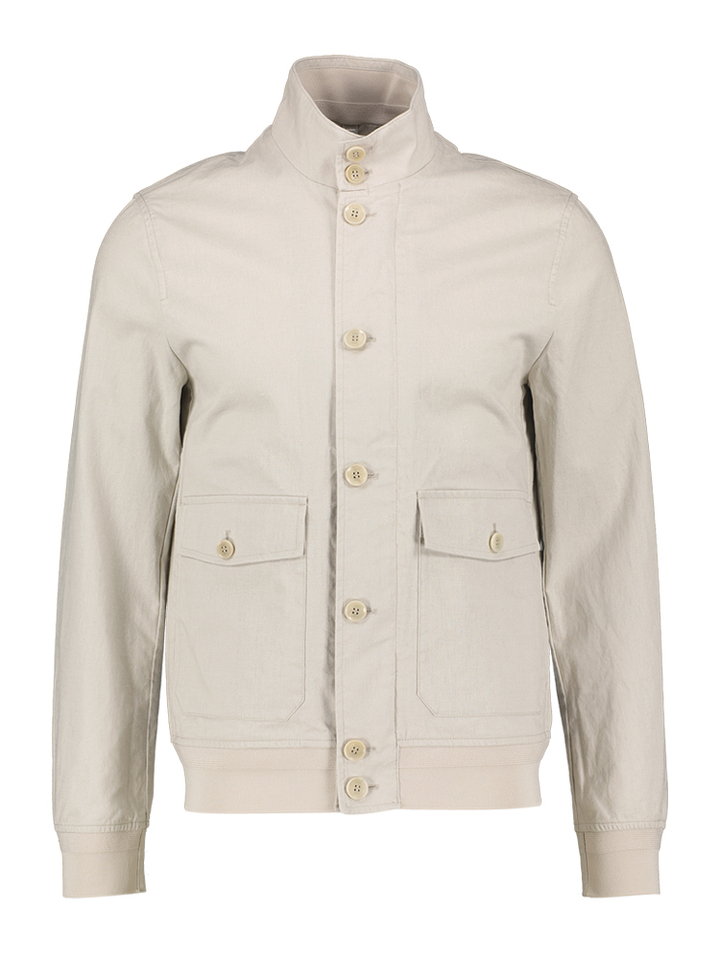 Beige linnen waterdichte jas Soil Duno