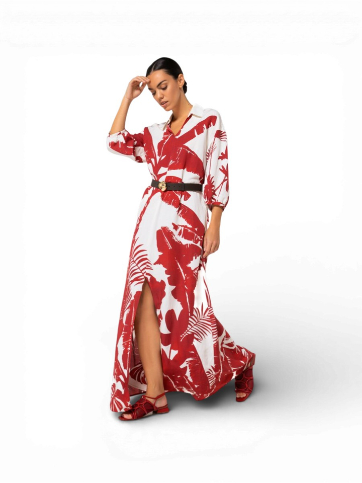 Maxi-jurk met split in bloemenprint Caroline Biss 