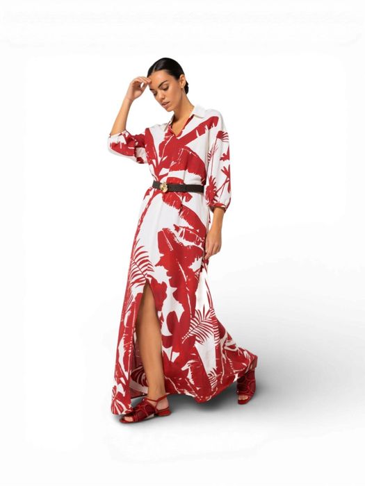 Maxi-jurk met split in bloemenprint Caroline Biss