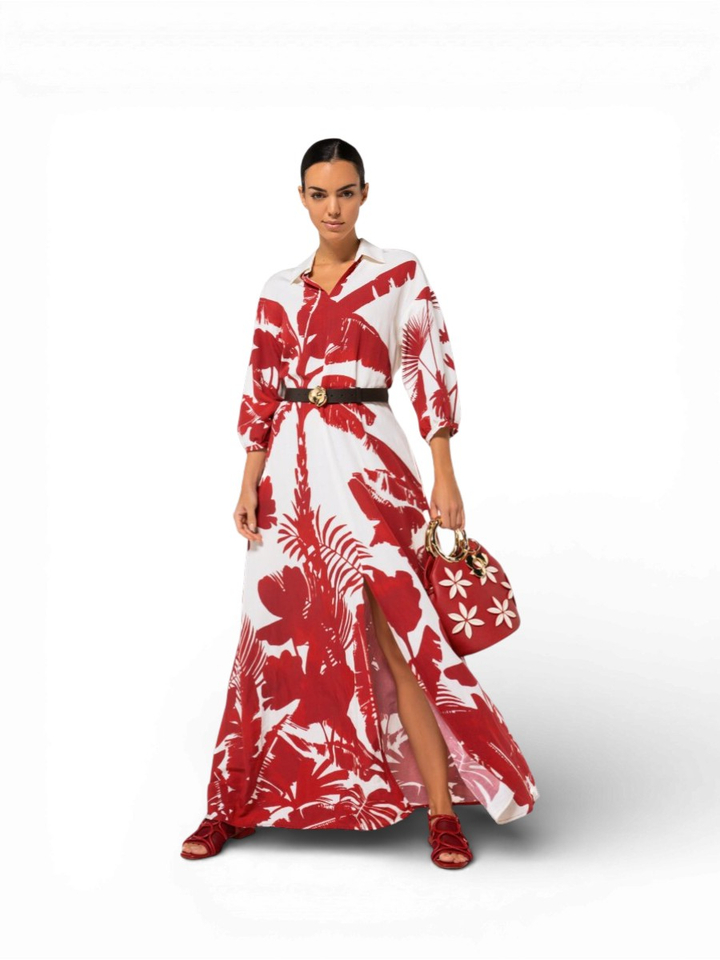 Maxi-jurk met split in bloemenprint Caroline Biss 