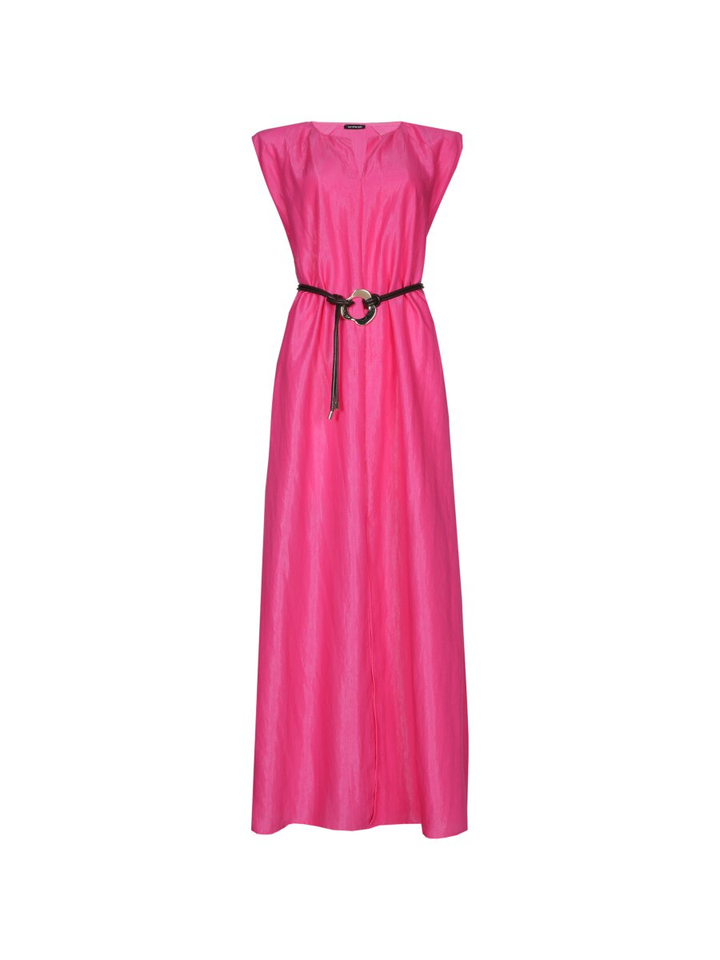 Fuchsia maxi-jurk in glanzende stof Caroline Biss 