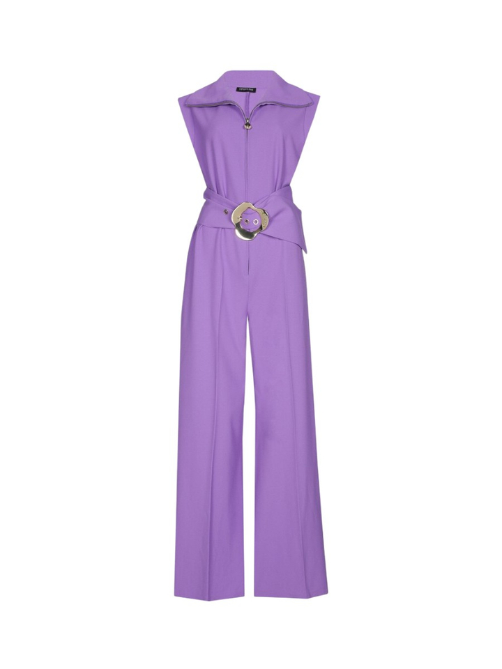 Lila jumpsuit met riem Caroline Biss