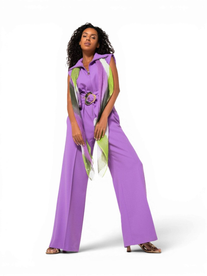 Lila jumpsuit met riem Caroline Biss