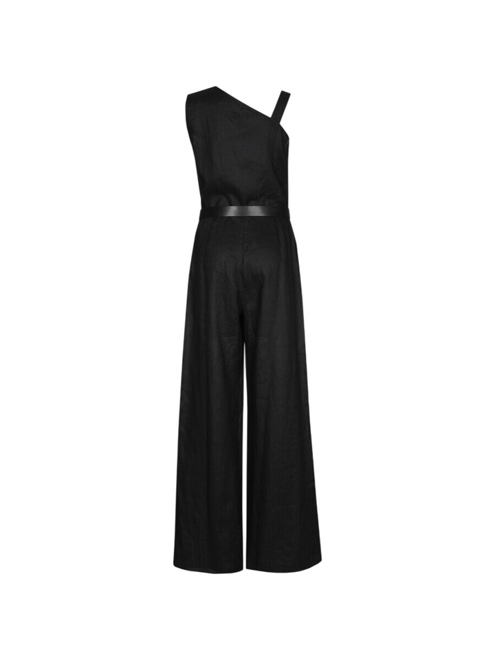 Zwarte linnen jumpsuit Caroline Biss 