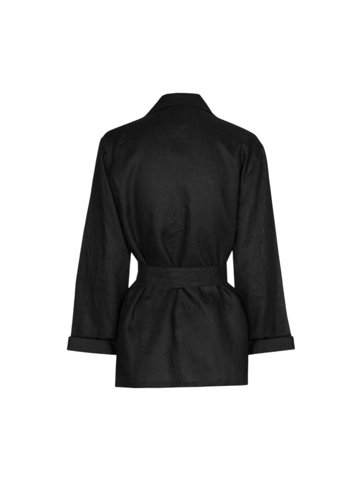 Zwarte blazer met bijhorende riem Caroline Biss 