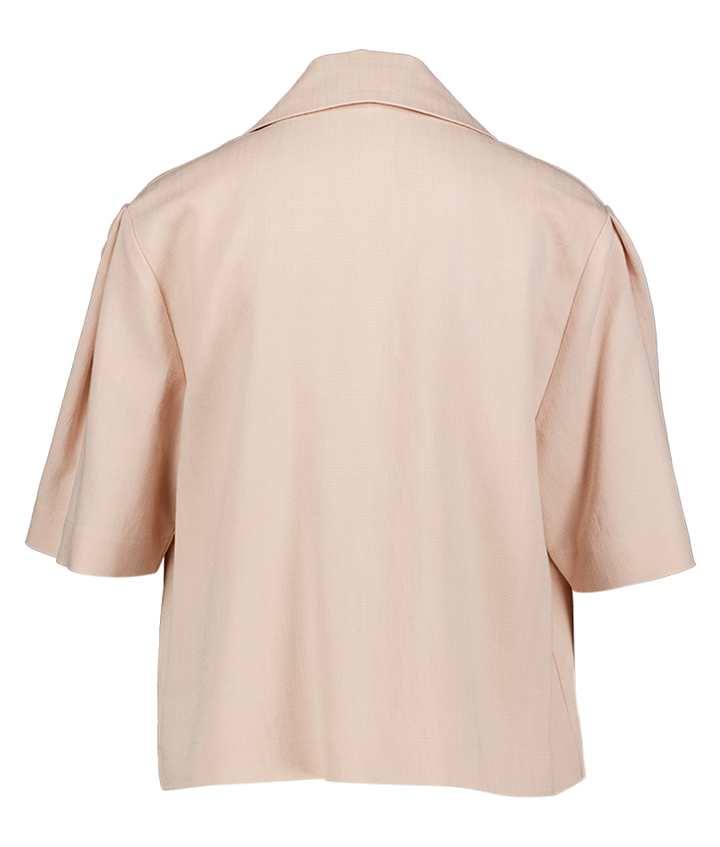 Roze jas met sierlijke gouden knopen Caroline Biss