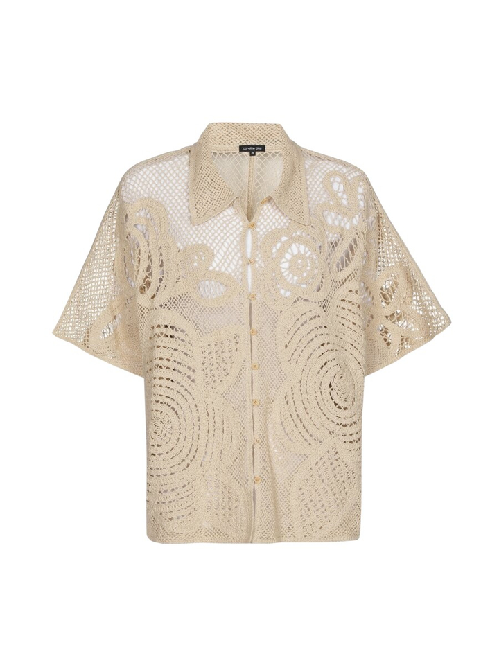 Beige gehaakte bloes Caroline Biss