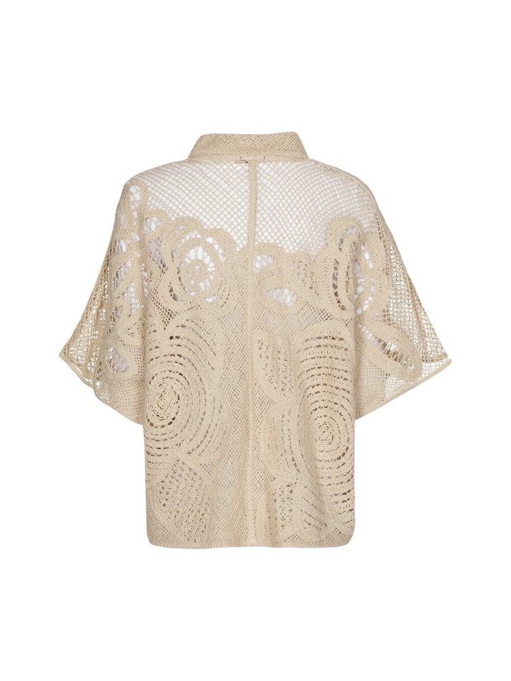 Beige gehaakte bloes Caroline Biss