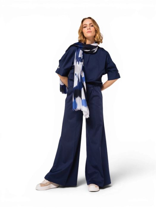 Blauwe losvallende broek Caroline Biss