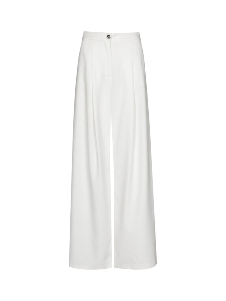 Witte geklede losvallende broek Caroline Biss