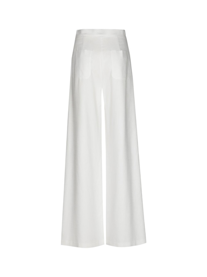 Witte geklede losvallende broek Caroline Biss