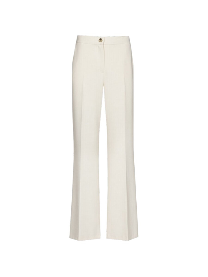Beige losvallende broek met structuur Caroline Biss